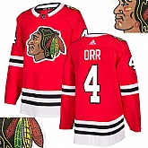 Blackhawks #4 Orr Red With Special Glittery Logo Adidas Jersey,baseball caps,new era cap wholesale,wholesale hats